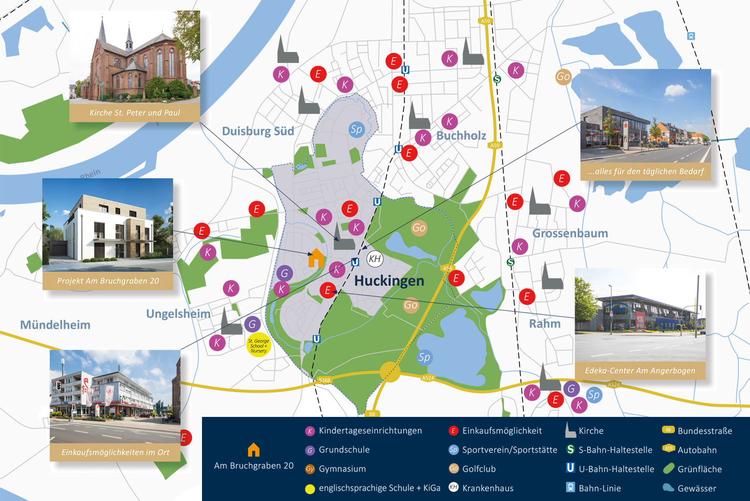 Stadtteilkarte Huckingen