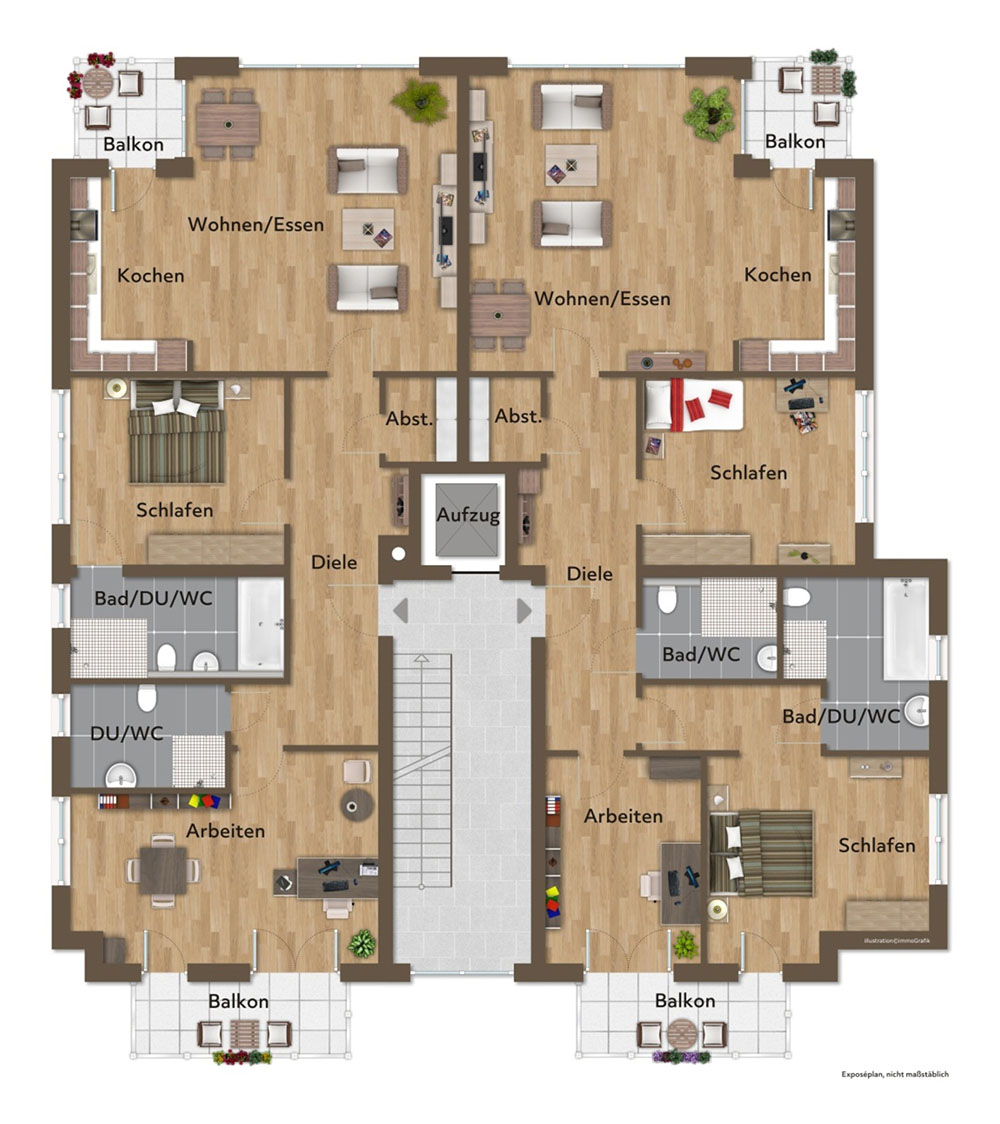 1. OG gesamt Neubauprojekt in Kaarst Mehrfamilienhaus Neubau Lange Hecke