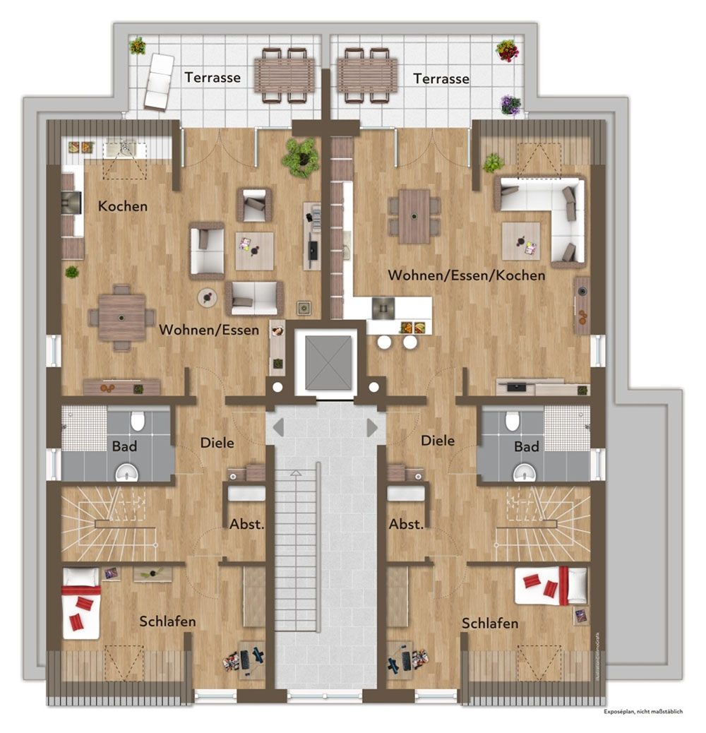 2. OG gesamt Neubauprojekt in Kaarst Mehrfamilienhaus Neubau Lange Hecke