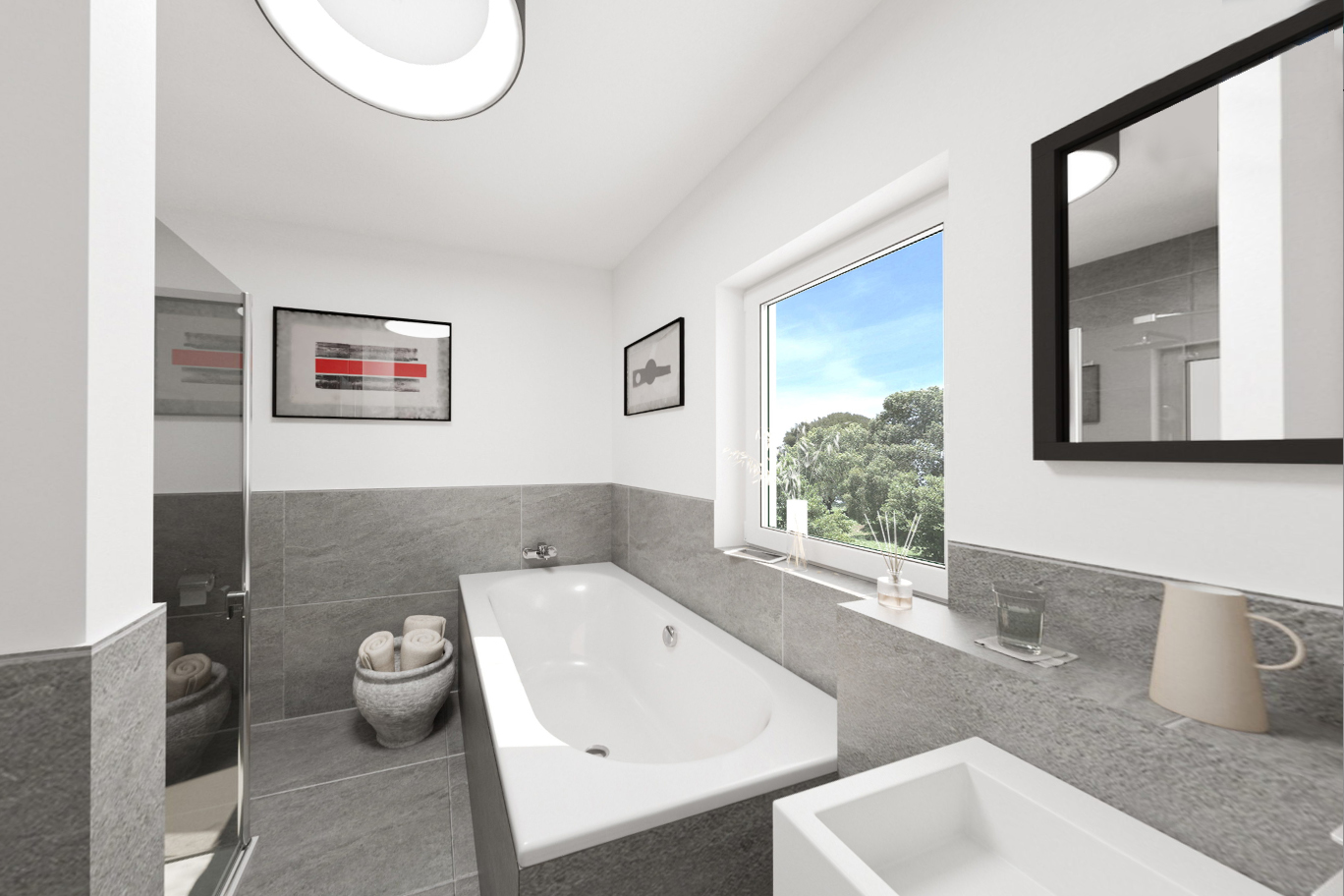 Badezimmer Neubauprojekt in Kaarst Mehrfamilienhaus Neubau Lange Hecke