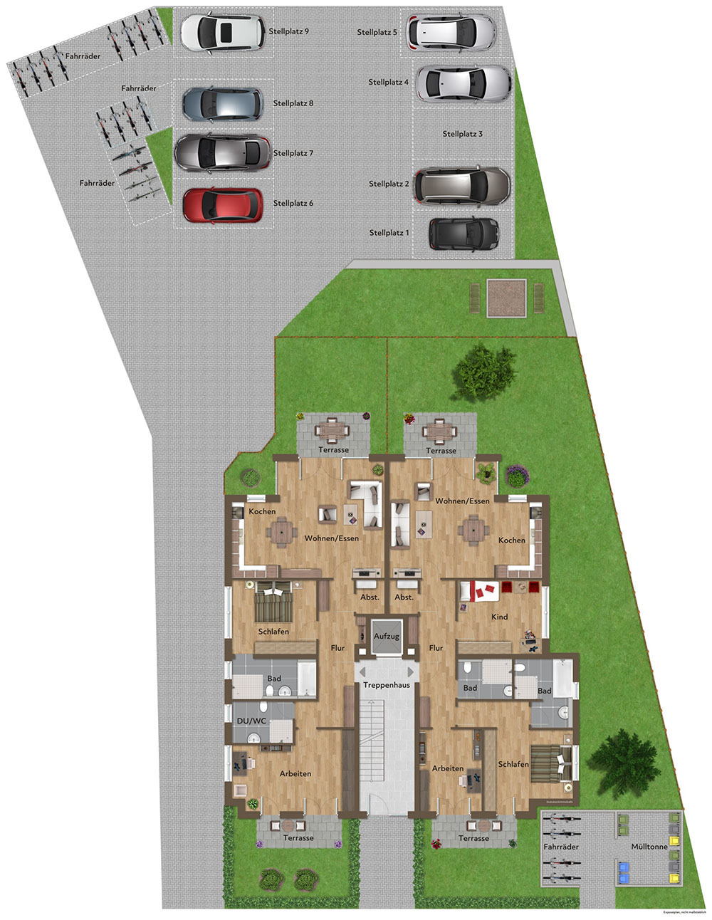 EG mit Garten Neubauprojekt in Kaarst Mehrfamilienhaus Neubau Lange Hecke