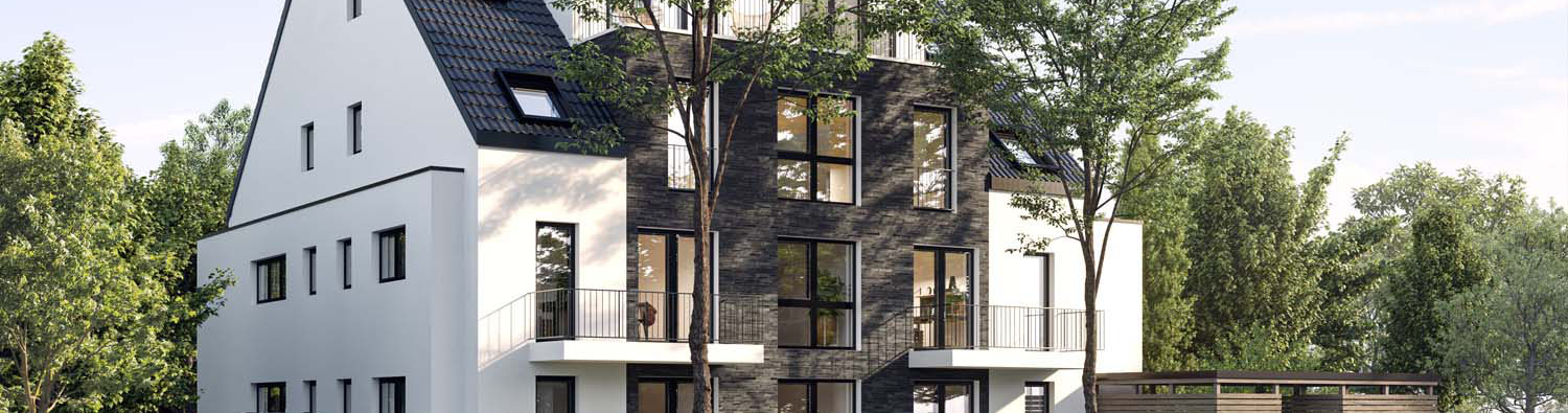 Header Neubauprojekt in Kaarst Mehrfamilienhaus Neubau Lange Hecke