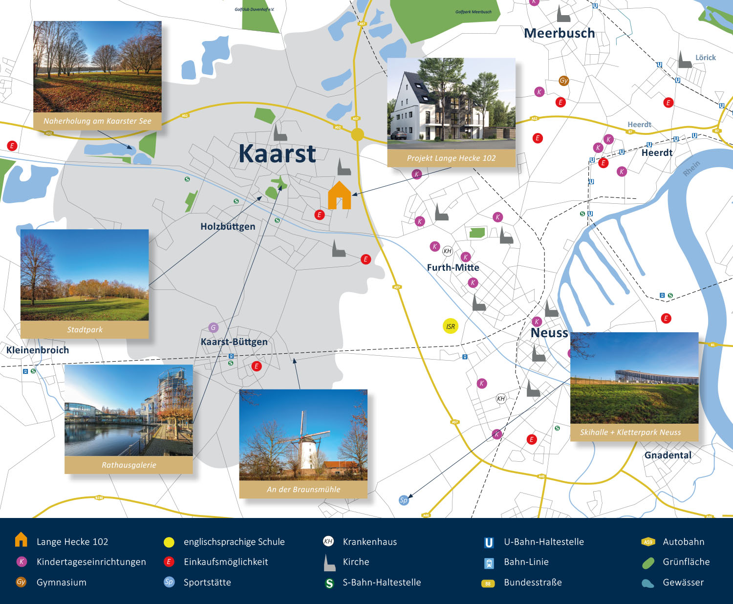 Karte final Neubauprojekt in Kaarst Mehrfamilienhaus Neubau Lange Hecke